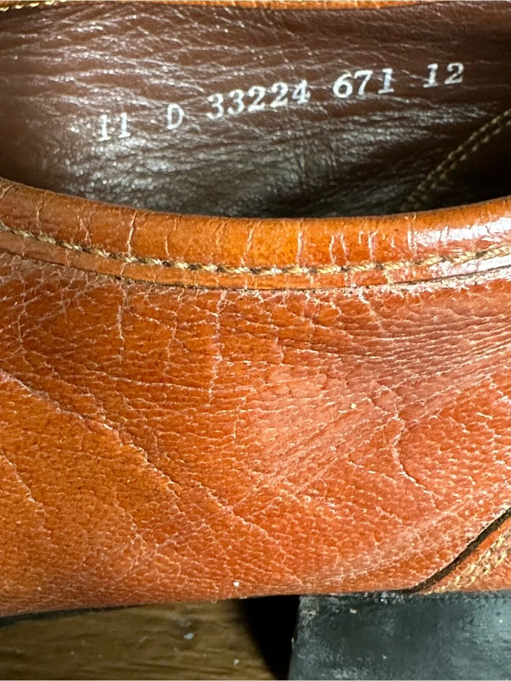 Vintage Florsheim Men's Leather Penny Loafers 1970s - Cognac Brown size 11D Moc
